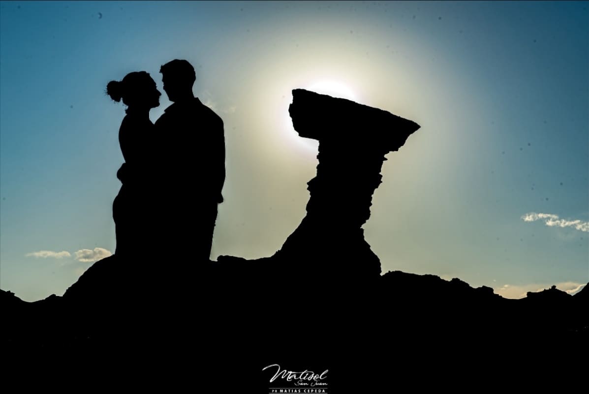 Silueta de amor en Ischigualasto