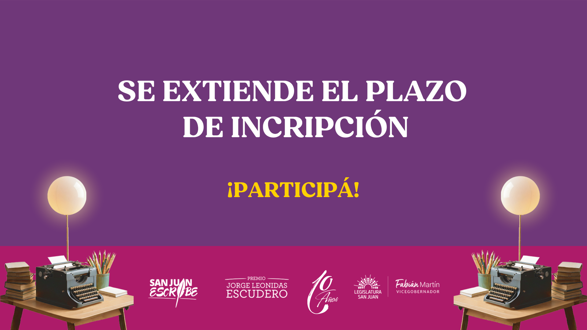 Participá del San Juan Escribe hasta el 29 de agosto