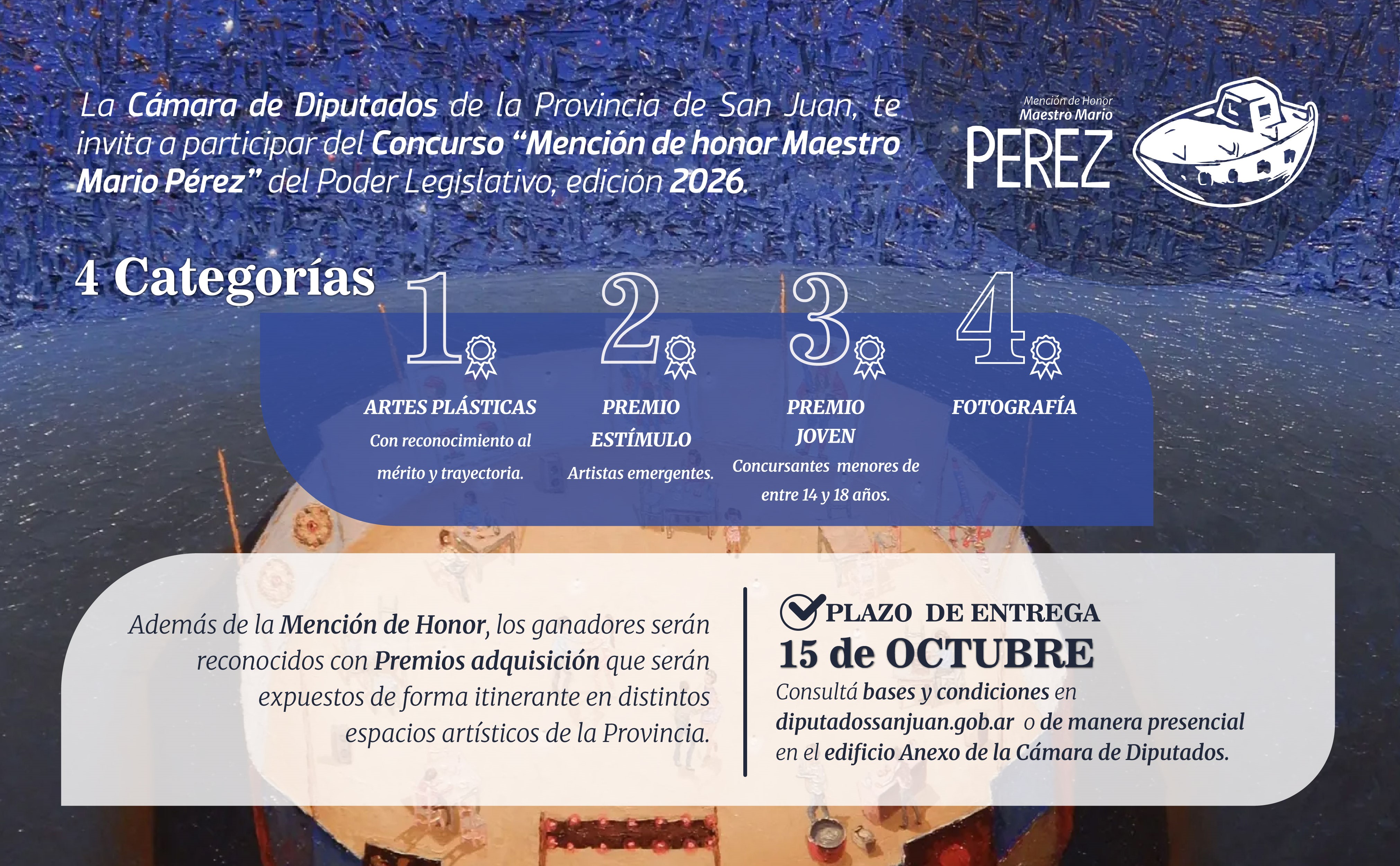 Abren la inscripción para la Mención de Honor Maestro Mario Pérez 2026