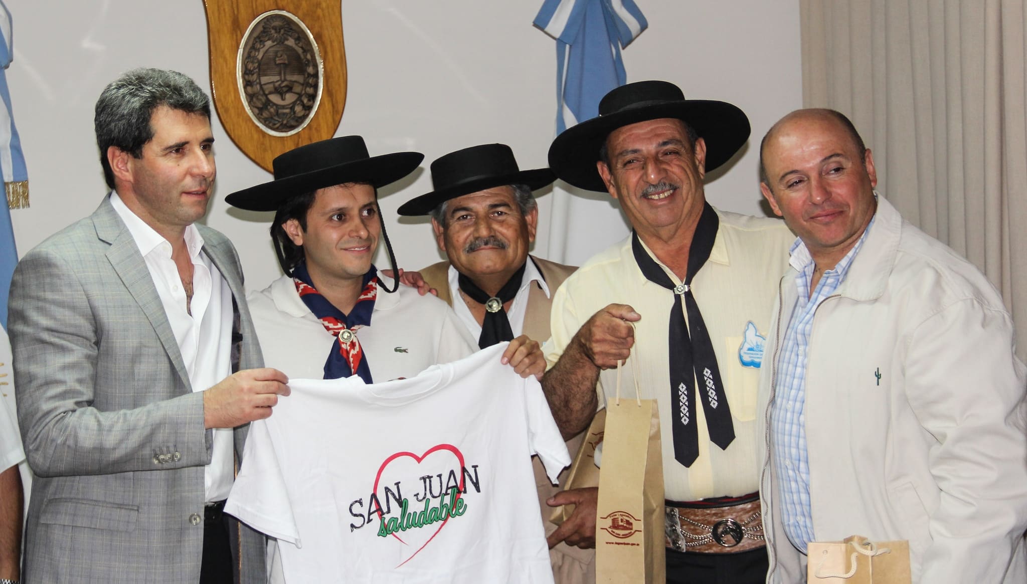 La nueva comisión directiva de la Federación Gaucha de San Juan fue recibida por el vicegobernador Sergio Uñac.