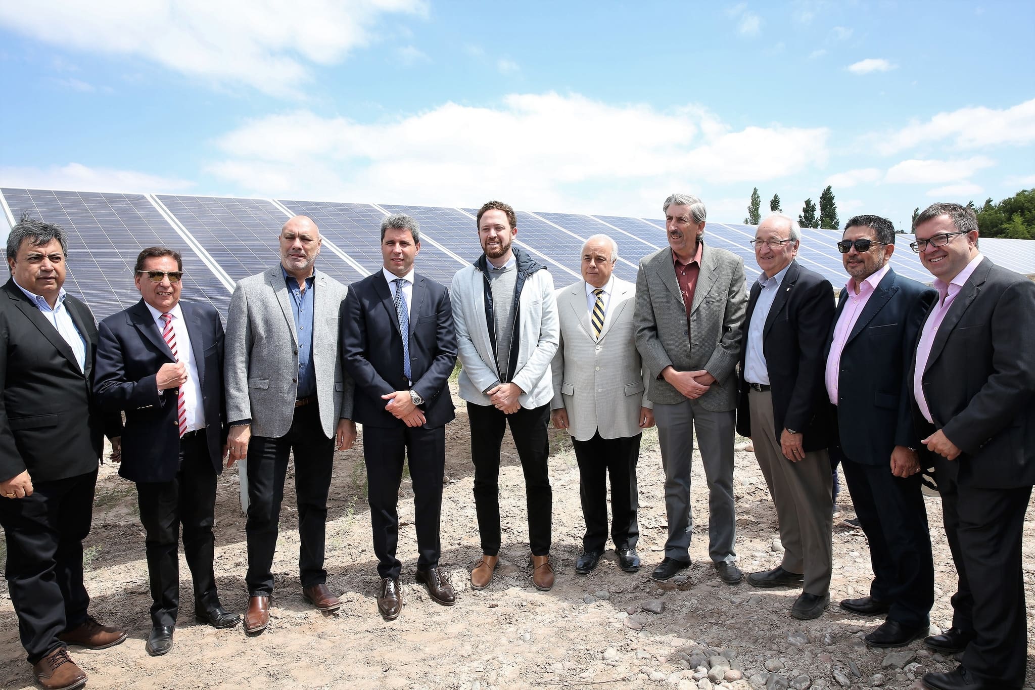 Inauguración del Parque Fotovoltaico "Las Lomitas", departamento Albardón. 