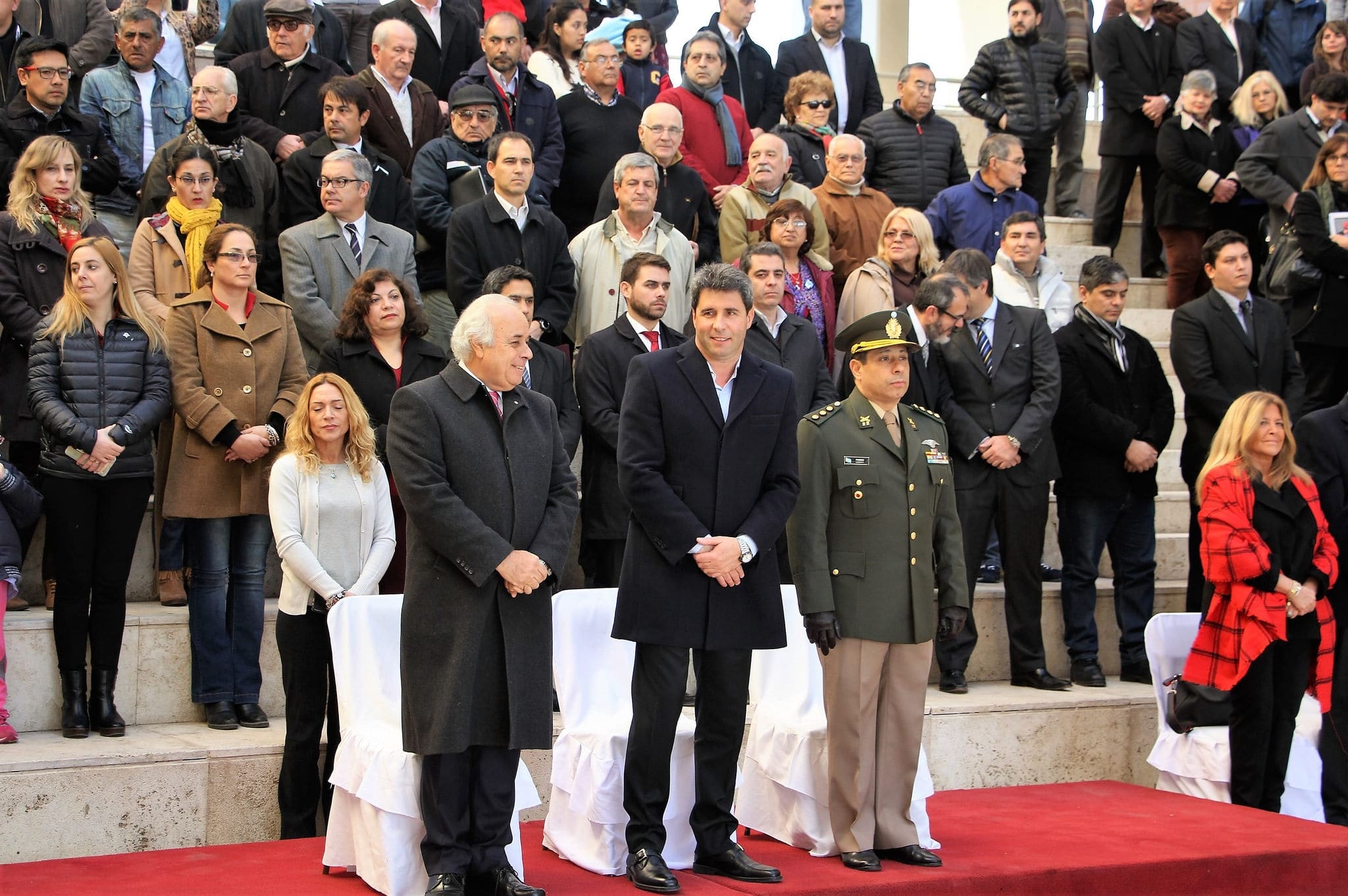 El vicegobernador Marcelo Lima en la ceremonia de relevo de la Guardia de Honor de la Bandera Ciudadana. 