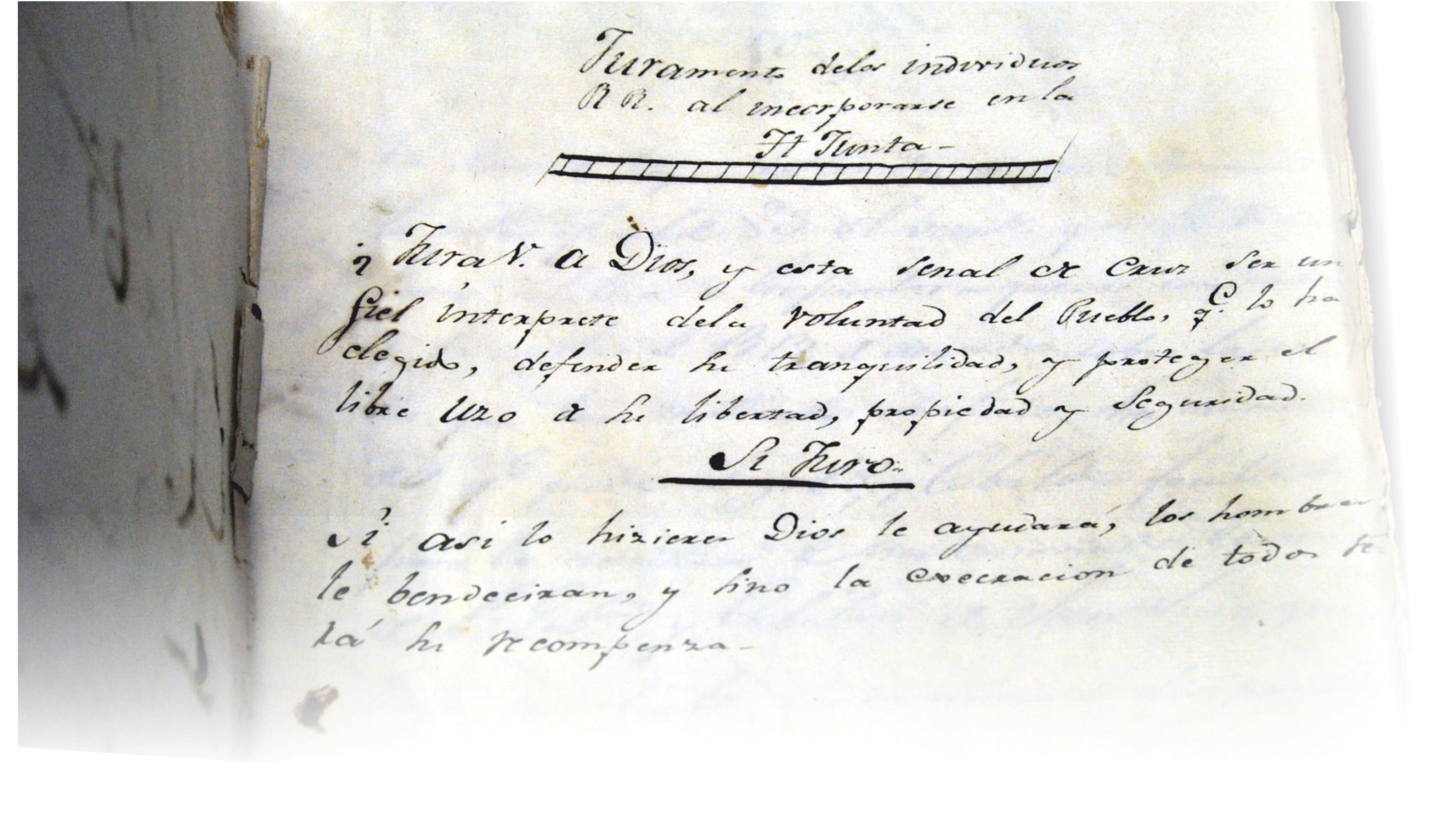 Imagen del primer Juramento que realizaron los diputados de la provincia de San Juan.