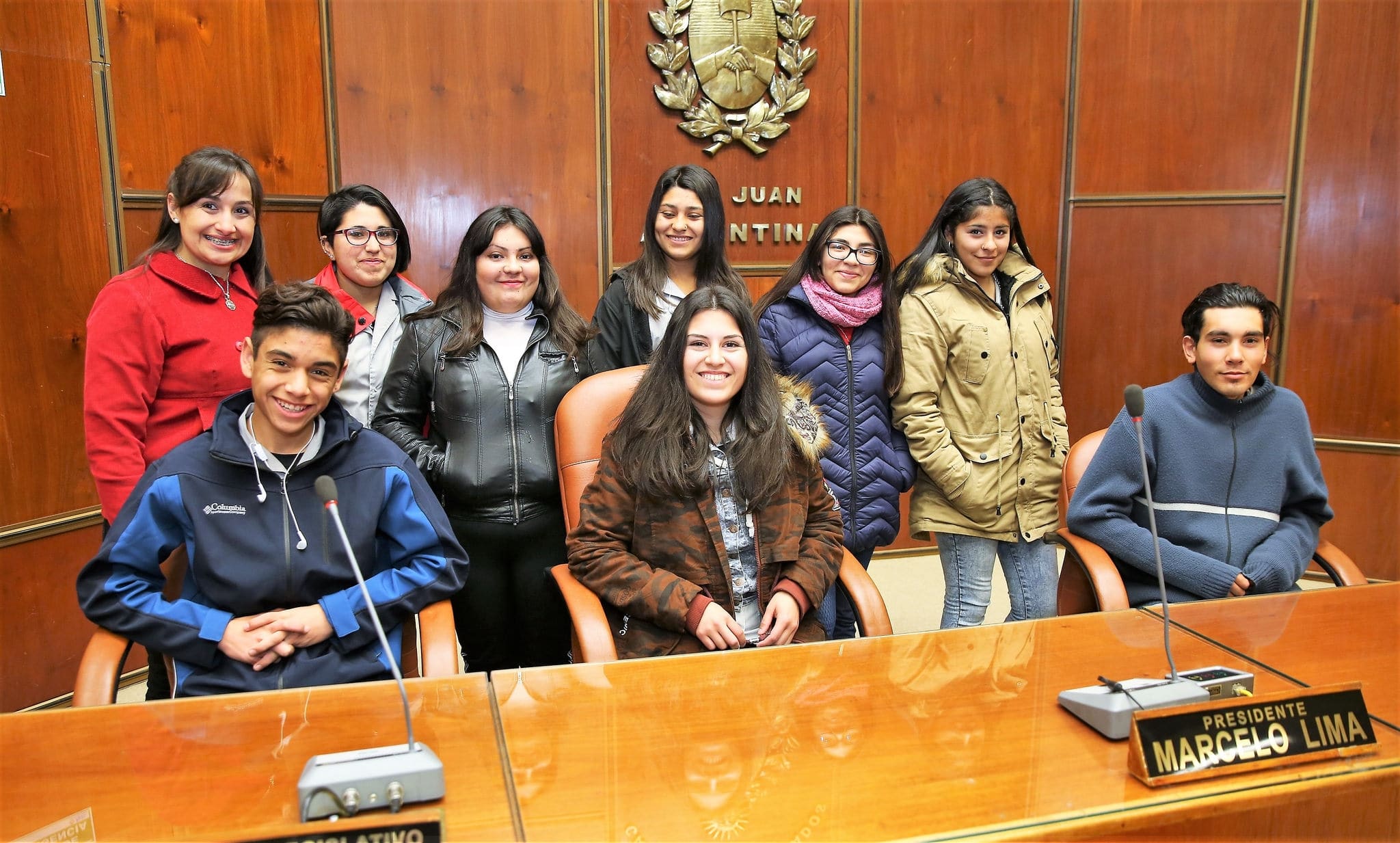 Alumnos y docentes de la escuela “Provincia de Neuquén” en la Cámara de Diputados- año 2018. 