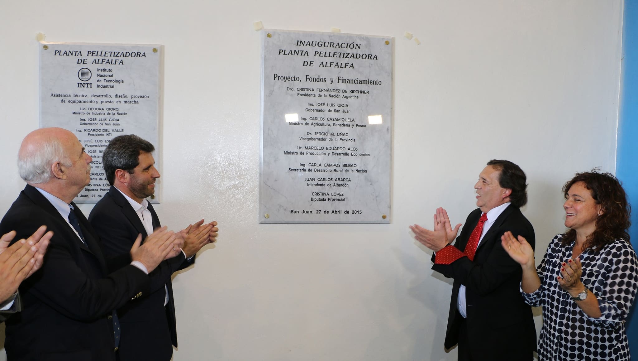 El vicegobernador inauguró la planta de Pelletizadora de Alfalfa en Albardón. 