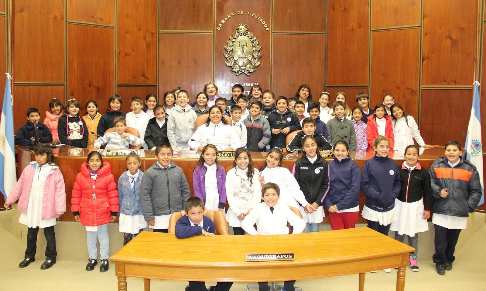 Visita de los alumnos de la Escuela Vicente López, de Albardón.