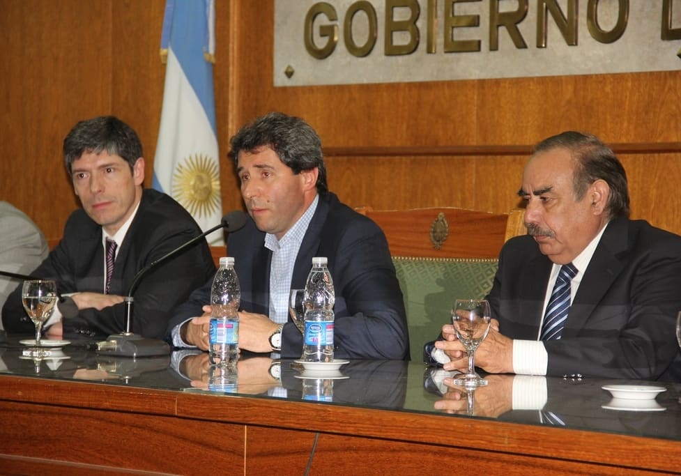 El vicepresidente primero de la Cámara de Diputados Pedro Mallea participó de la conferencia de prensa que realizó el Jefe de Gabinete, Abal Medina, en San Juan.