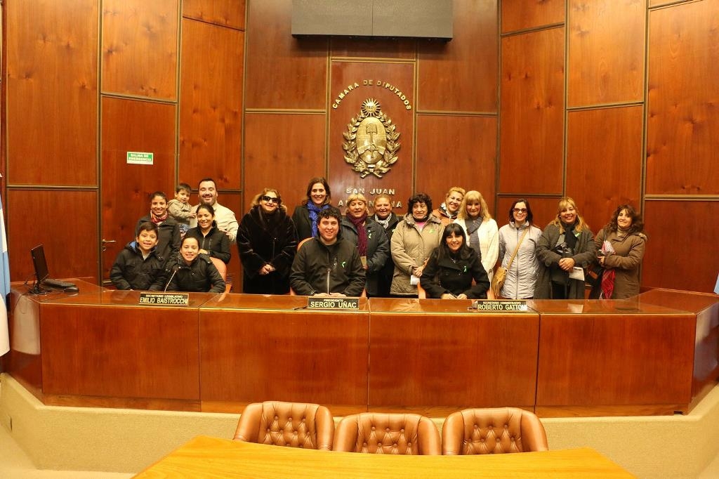 Vecinos de Pocito y Rawson visitaron la Legislatura. 