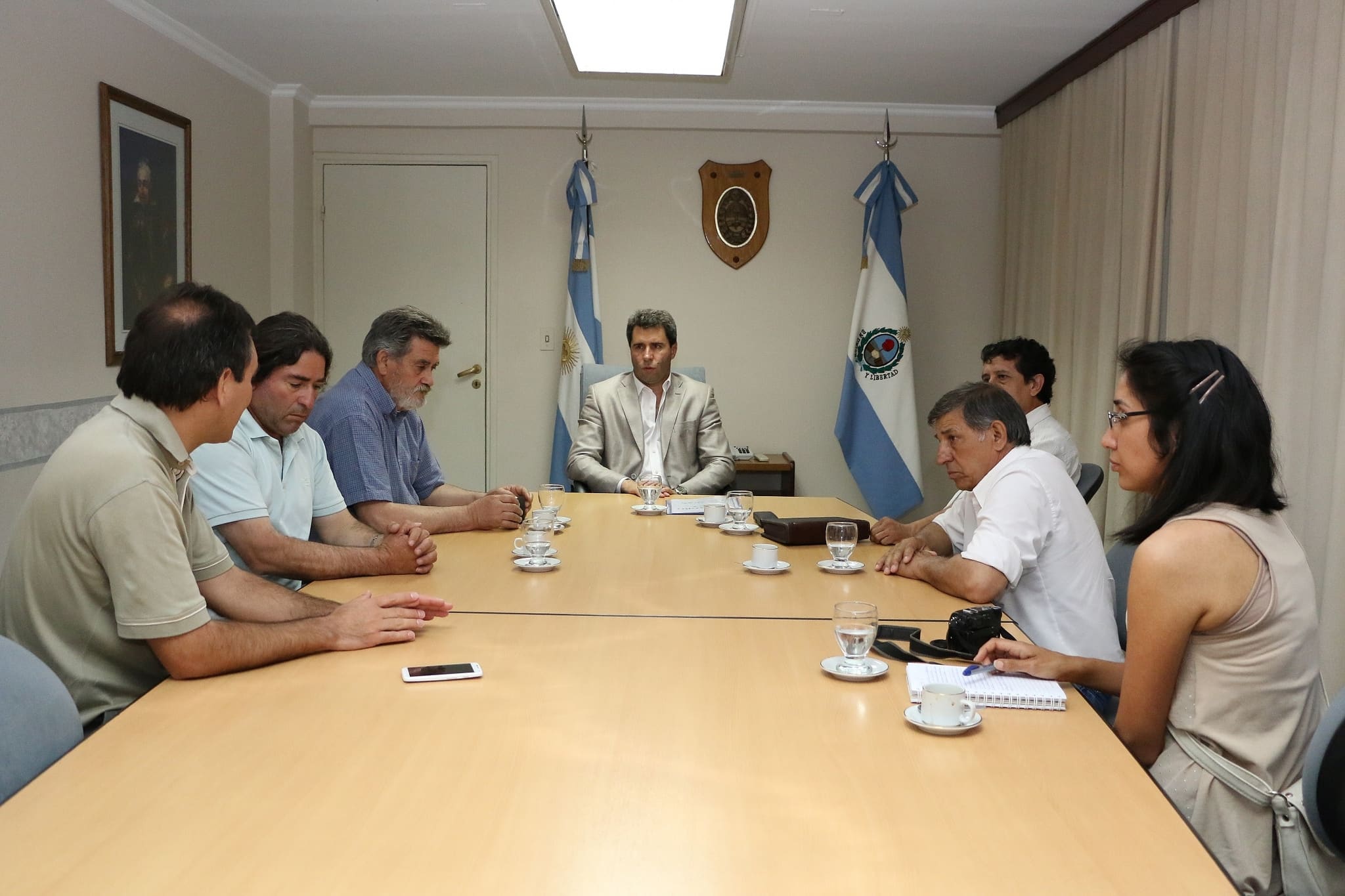 El vicegobernador Sergio Uñac recibió a la comisión directiva de FECOAGRO.