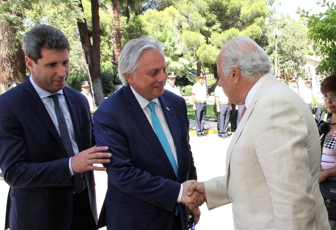 El vicegobernador Marcelo Lima en los saludos protocolares por parte del embajador de la República Libanesa en la República Argentina.  