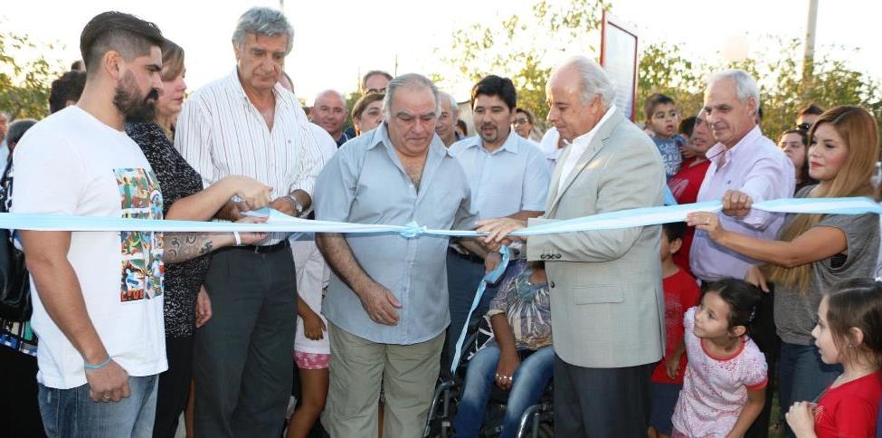 El vicegobernador Marcelo Lima encabezó la inauguración de la plaza "Benjamín", en el barrio Las Garzas, departamento Rawson.