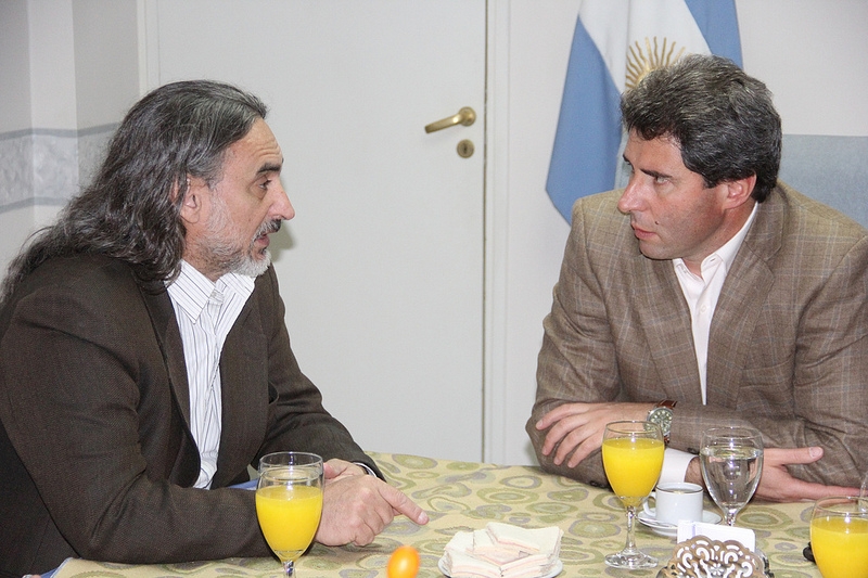 El diputado nacional Luis Basterra visitó al vicegobernador Uñac