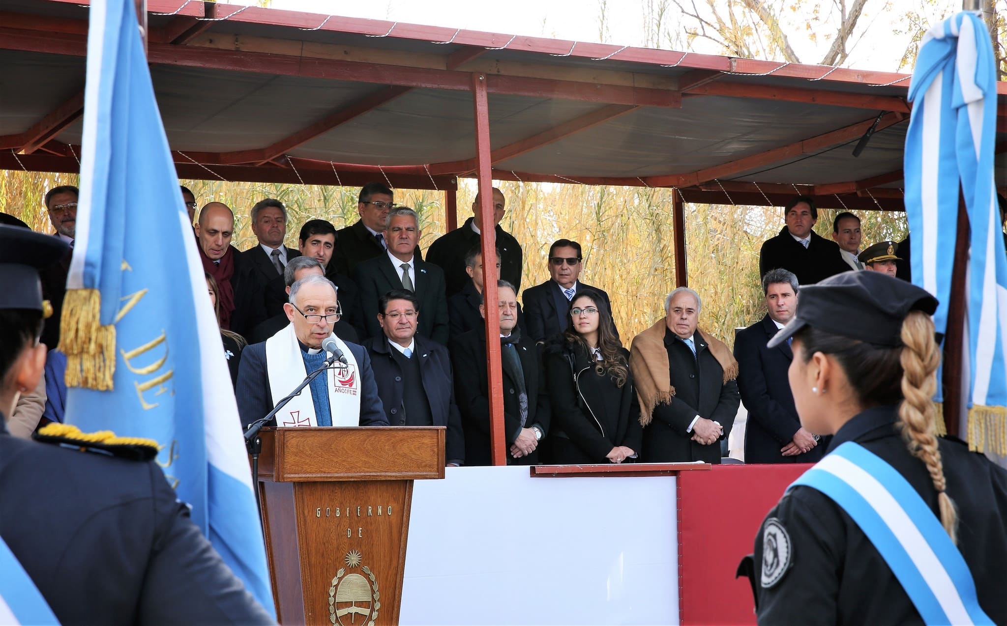 El vicegobernador Marcelo Lima presente en el desfile cívico- militar por el Día de la Bandera. 