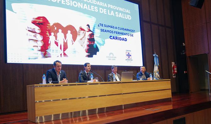 Inició la jornada solidaria con profesionales de la Salud 