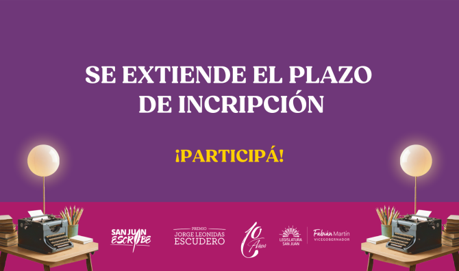 Presentá tu obra en el San Juan Escribe hasta el 29 de agosto