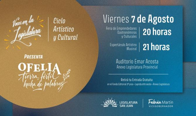 La Legislatura abre el ciclo "Voces en la Legislatura" con un homenaje a Ofelia Zúccoli