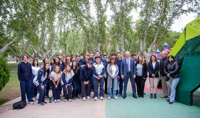 Fabián Martín acompañó una jornada de educación vial en el Parque de Mayo