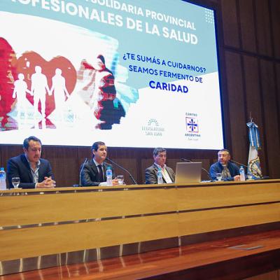 Inició la jornada solidaria con profesionales de la Salud 