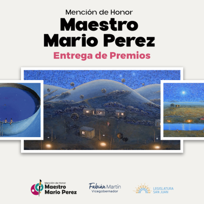 La Legislatura de San Juan se prepara para la entrega de la “Mención de Honor Maestro Mario Pérez” 2024