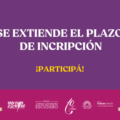 Presentá tu obra en el San Juan Escribe hasta el 29 de agosto