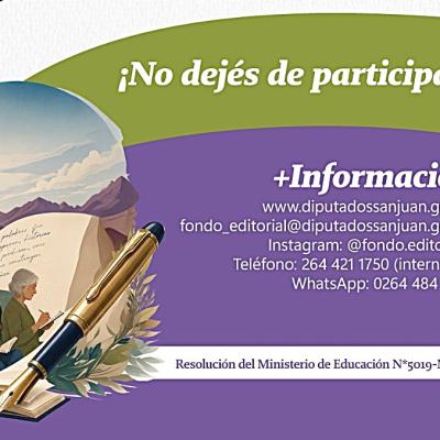 Últimos 10 días para participar del concurso “San Juan Escribe”